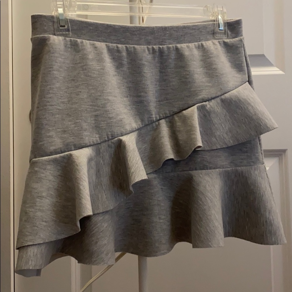 Grey Ruffled skirt for girls.